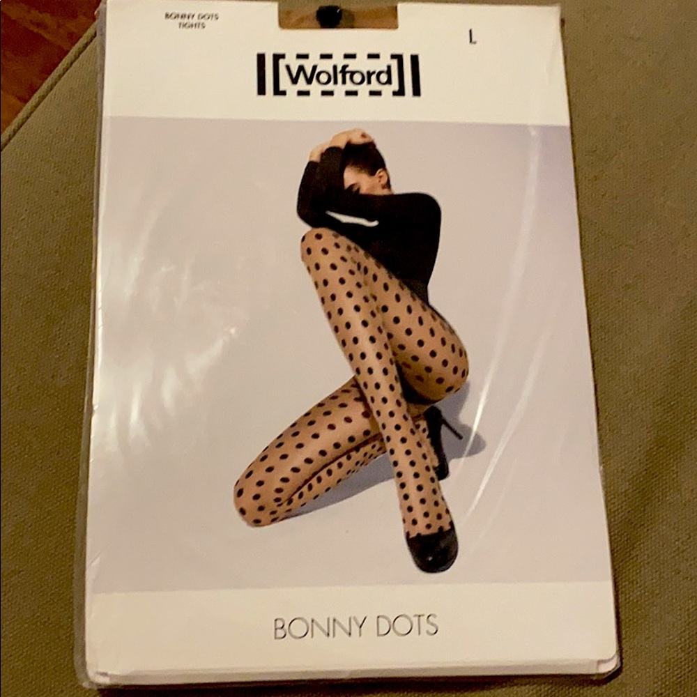 NWT-Wolford Dots tights! Nude/blk🧡🖤